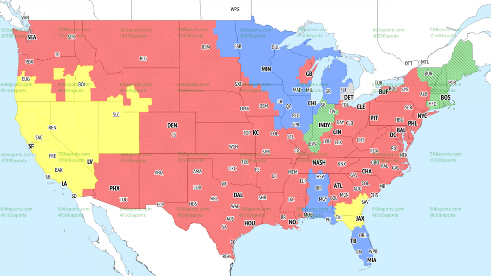 NFL Coverage Map Week 9